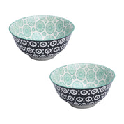 Floral Bowl Set Of 2 (650Ml)