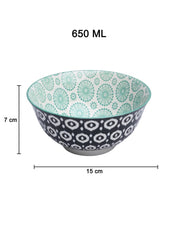 Floral Bowl Set Of 2 (650Ml) - MARKET99