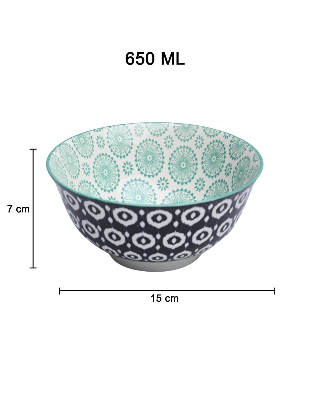 Floral Bowl Set Of 2 (650Ml) - MARKET99