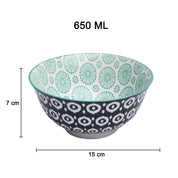 Floral Bowl Set Of 2 (650Ml)