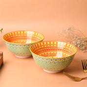 Floral Bowl Set Of 2 (650Ml)