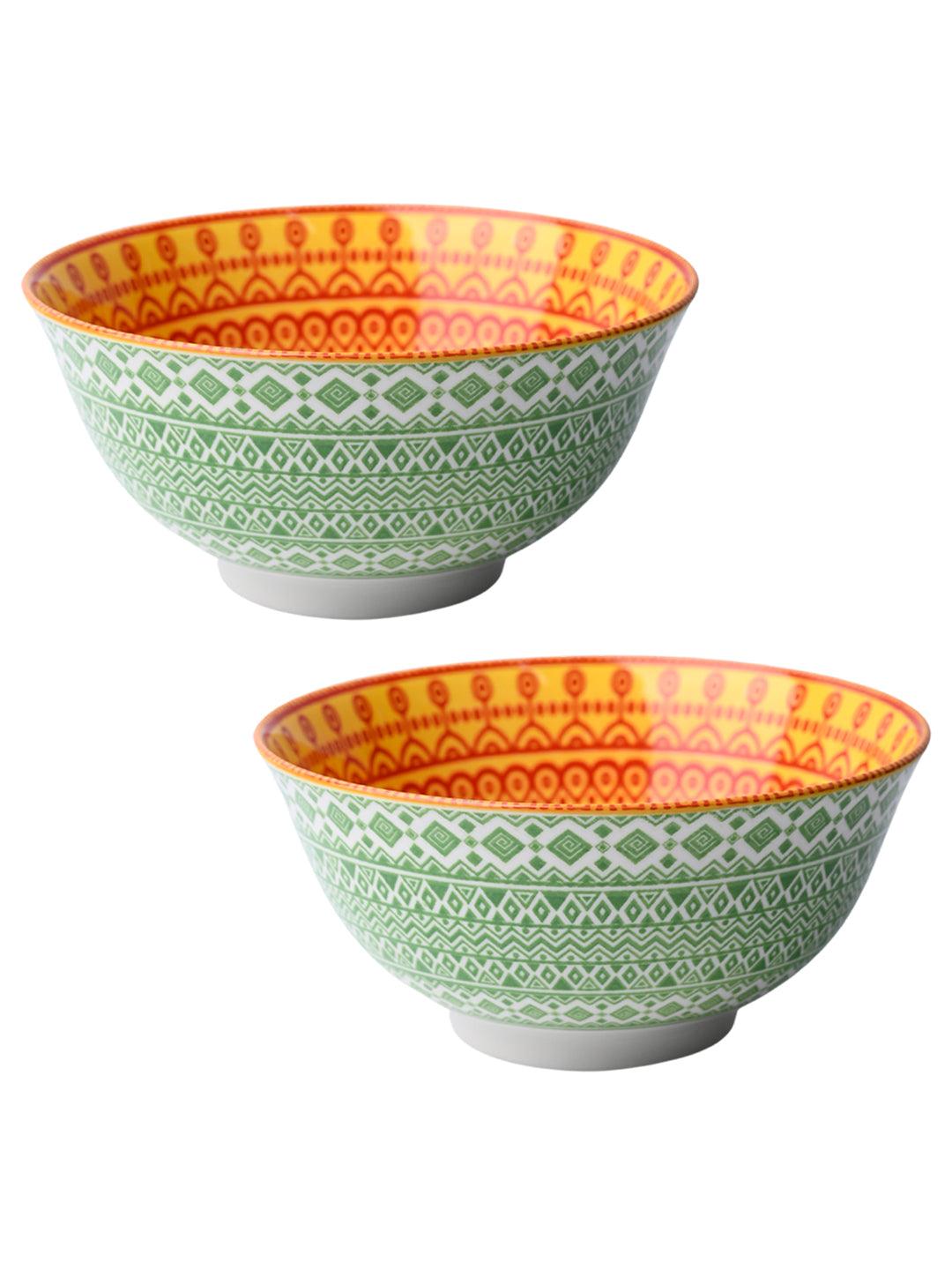 Floral Bowl Set Of 2 (650Ml) - MARKET99