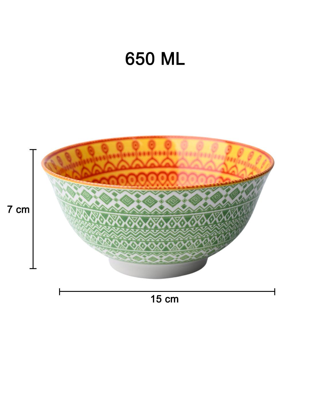 Floral Bowl Set Of 2 (650Ml) - MARKET99