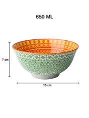 Floral Bowl Set Of 2 (650Ml) - MARKET99