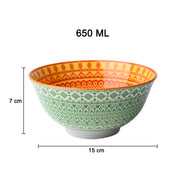 Floral Bowl Set Of 2 (650Ml)