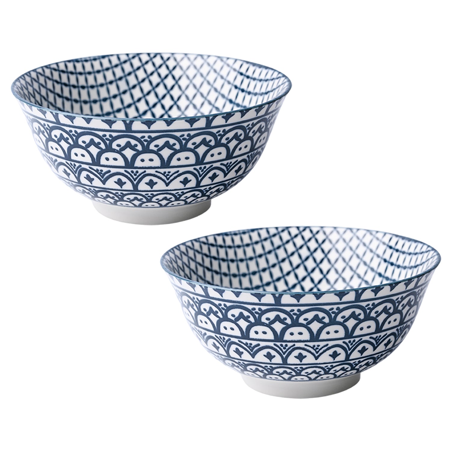 Geomatry Bowl Set Of 2 (650Ml)