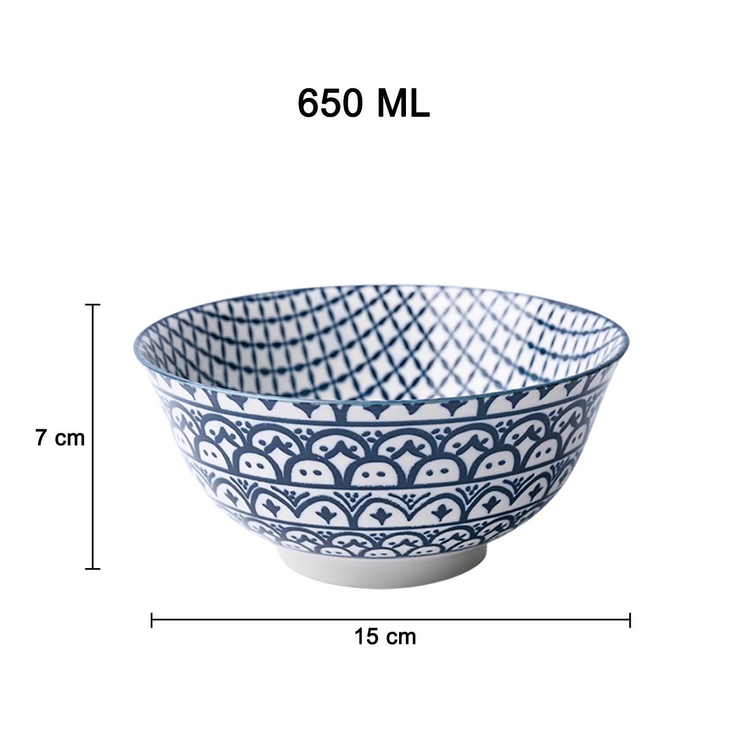 Geomatry Bowl Set Of 2 (650Ml)