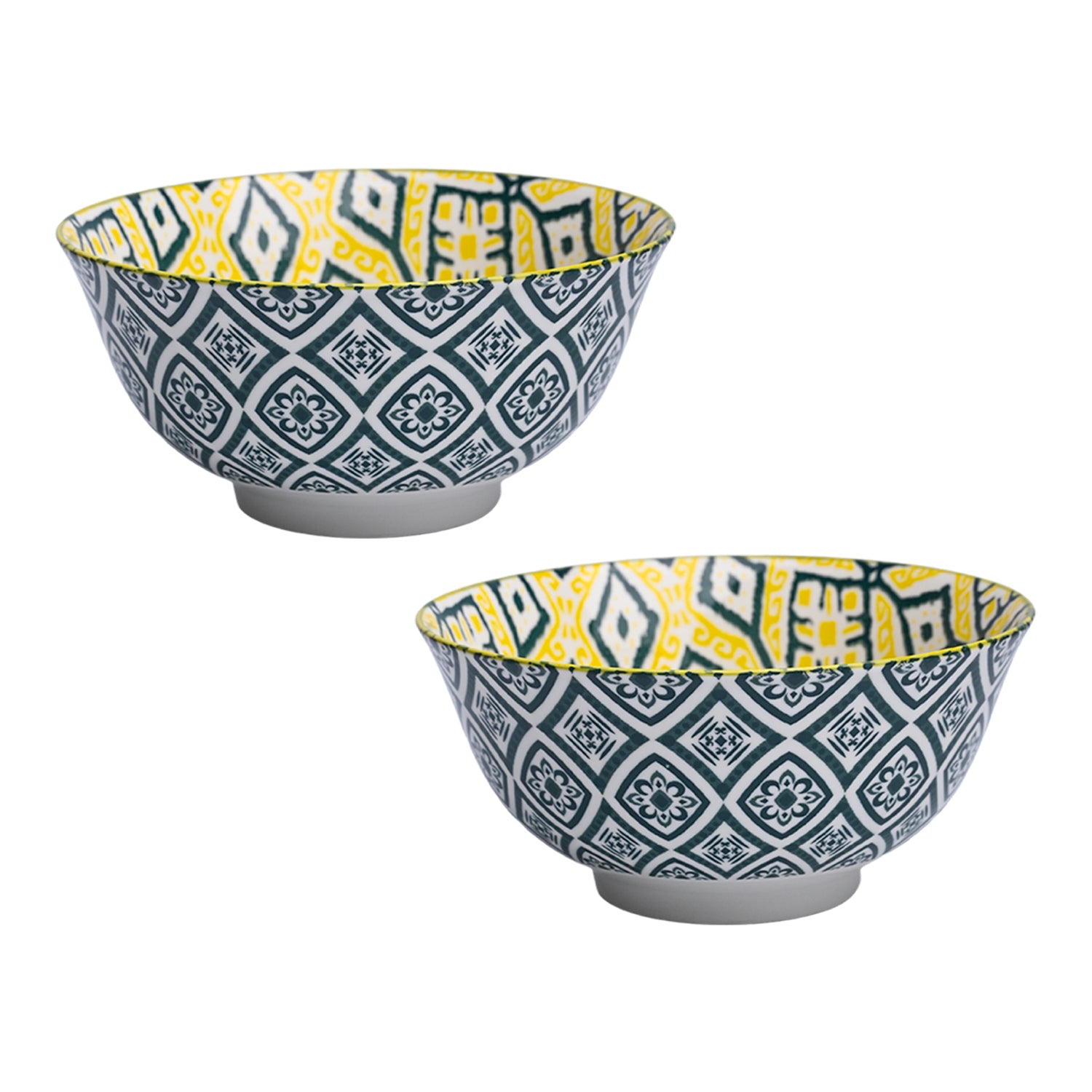 Geomatry Bowl Set Of 2 (650Ml)
