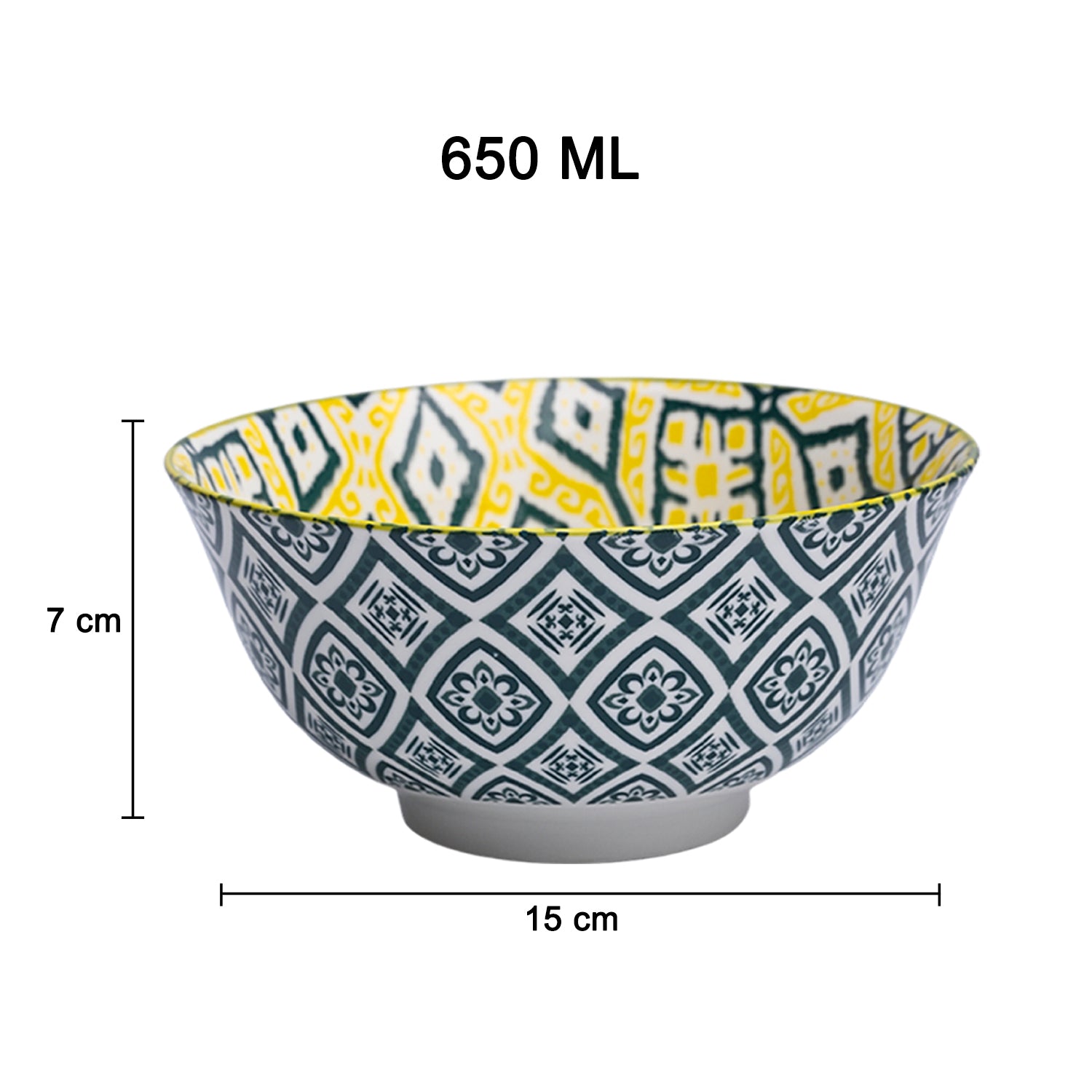 Geomatry Bowl Set Of 2 (650Ml)
