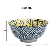 Geomatry Bowl Set Of 2 (650Ml)