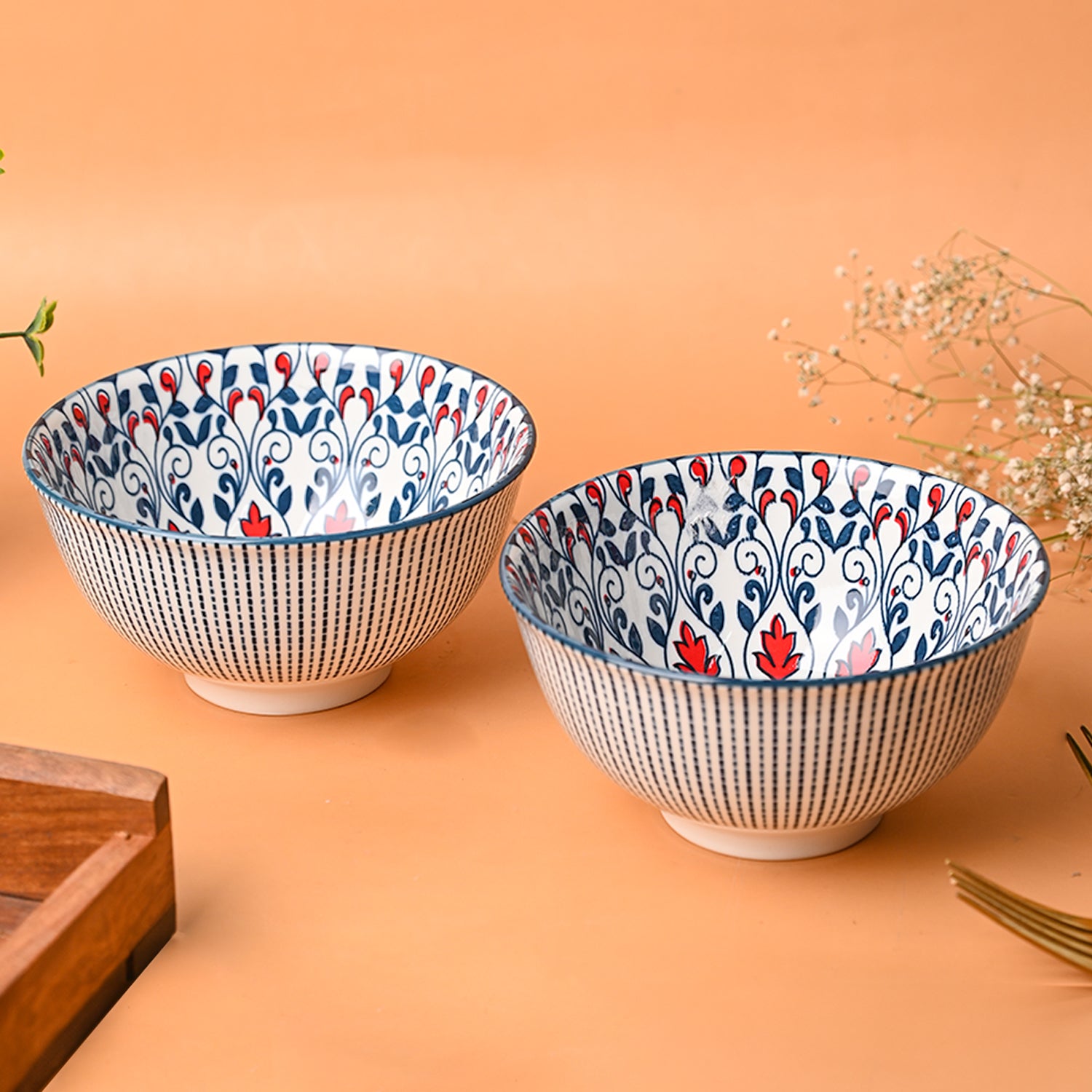 Geomatry Bowl Set Of 2 (650Ml)