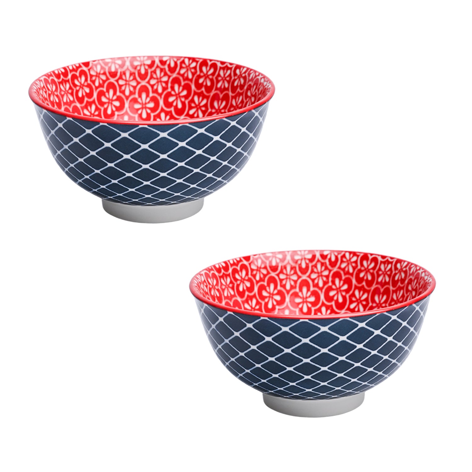Floral Bowl Set Of 2 (650Ml)