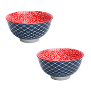 Floral Bowl Set Of 2 (650Ml)