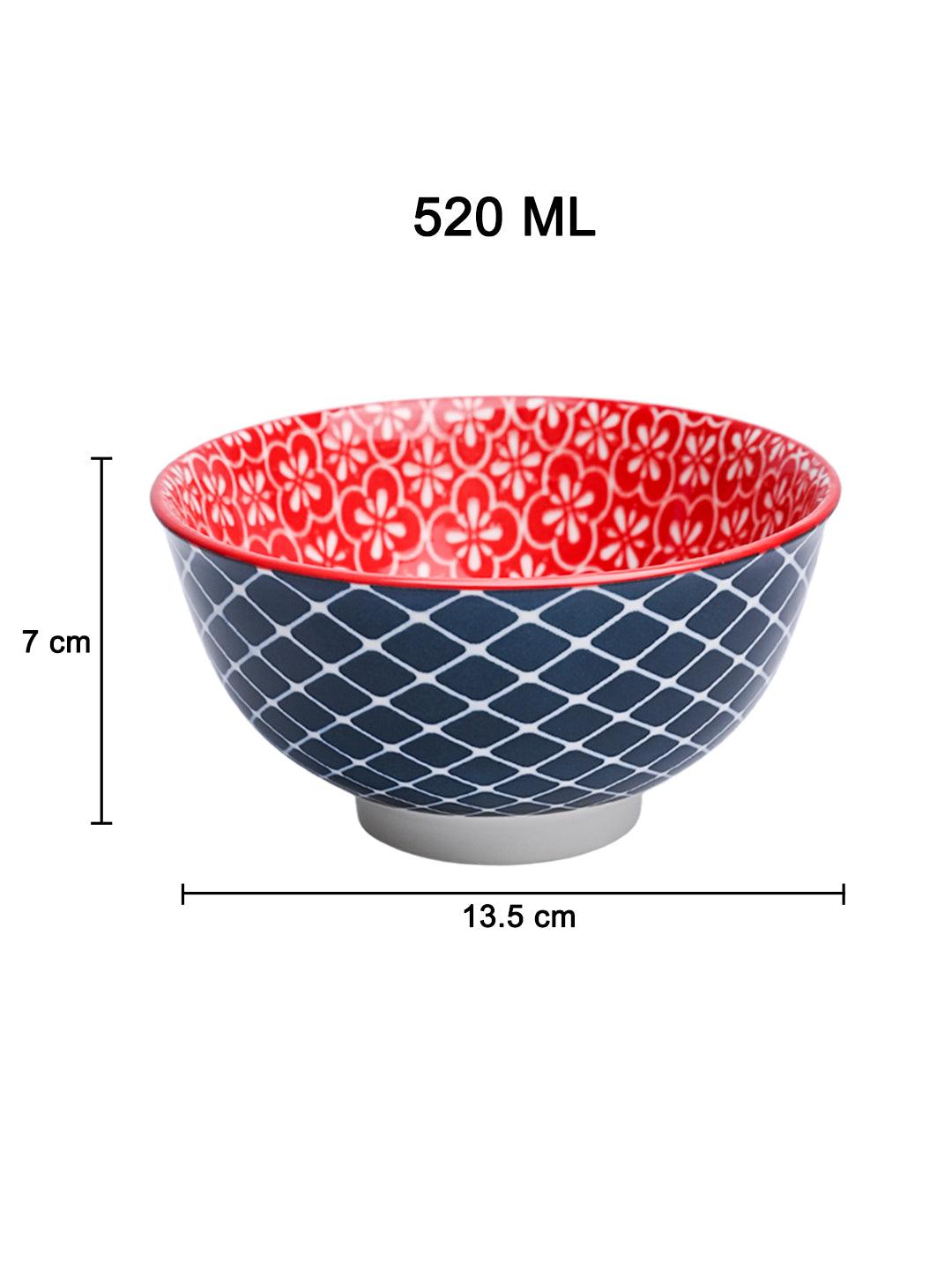 Floral Bowl Set Of 2 (650Ml) - MARKET99