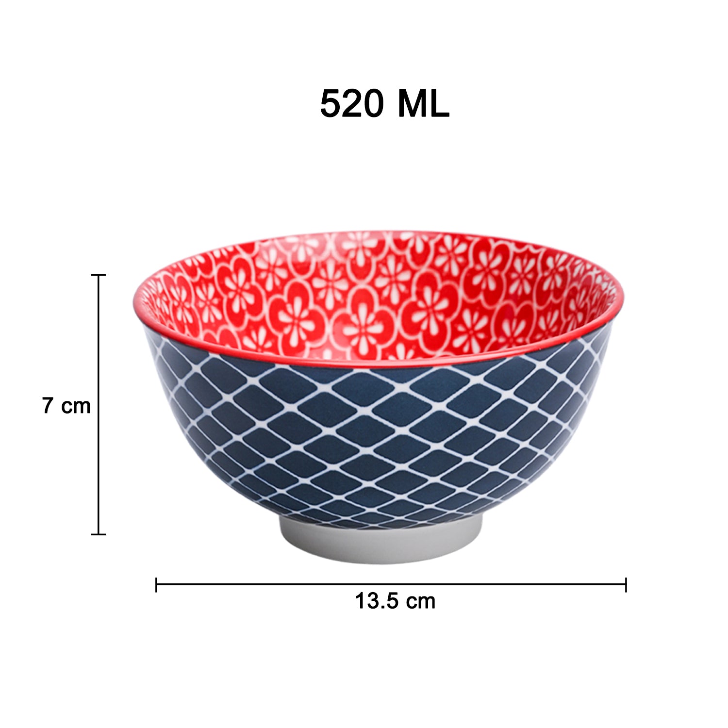 Floral Bowl Set Of 2 (650Ml)