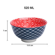 Floral Bowl Set Of 2 (650Ml)