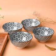 Floral Bowl Set Of 4 (280Ml)