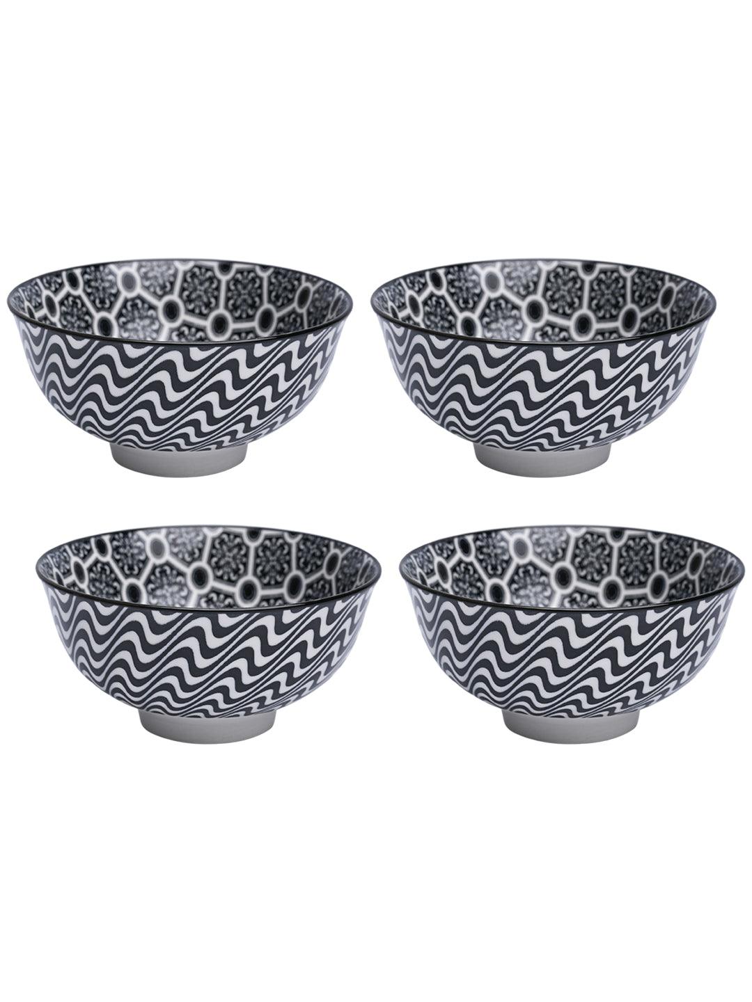 Floral Bowl Set Of 4 (280Ml) - MARKET99