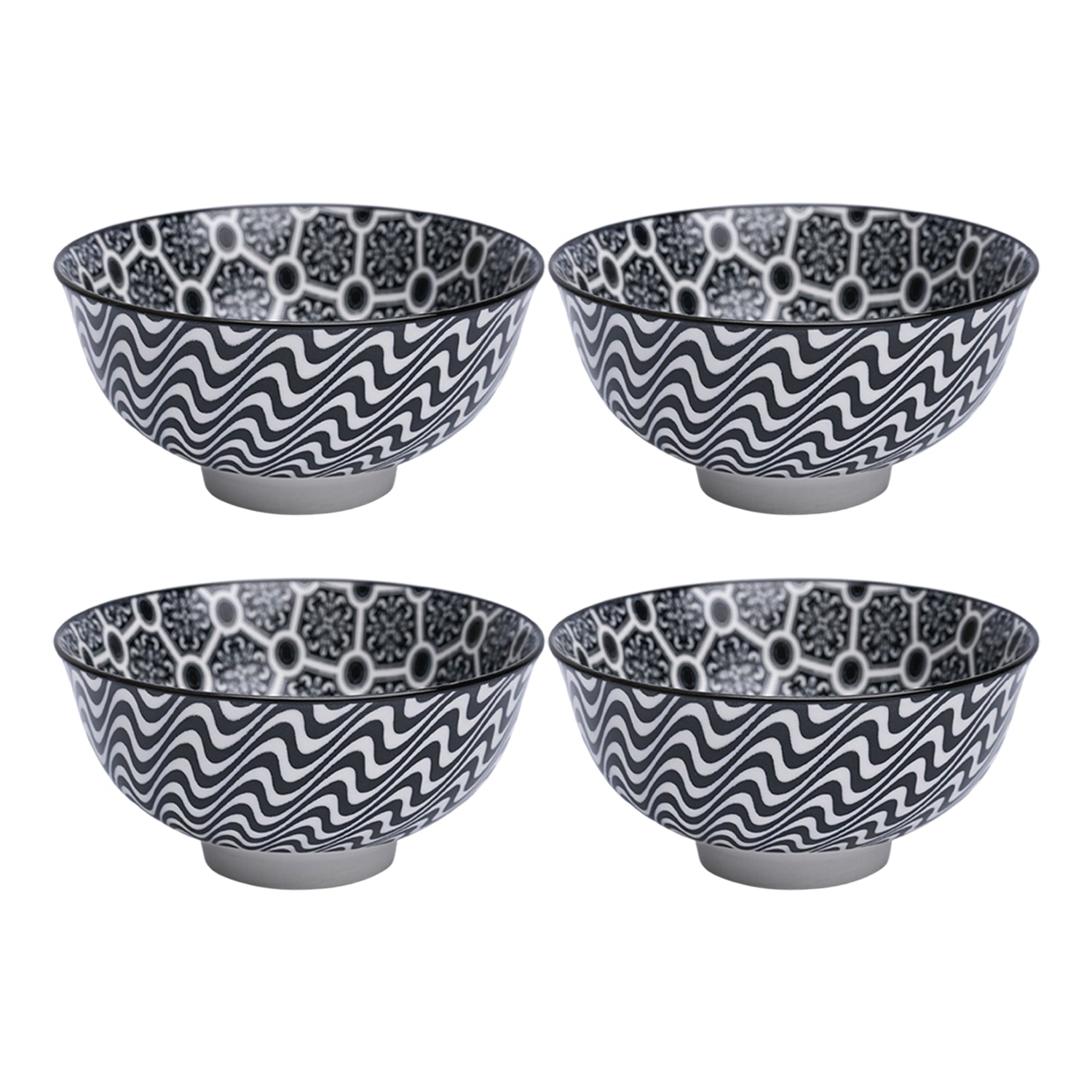 Floral Bowl Set Of 4 (280Ml)