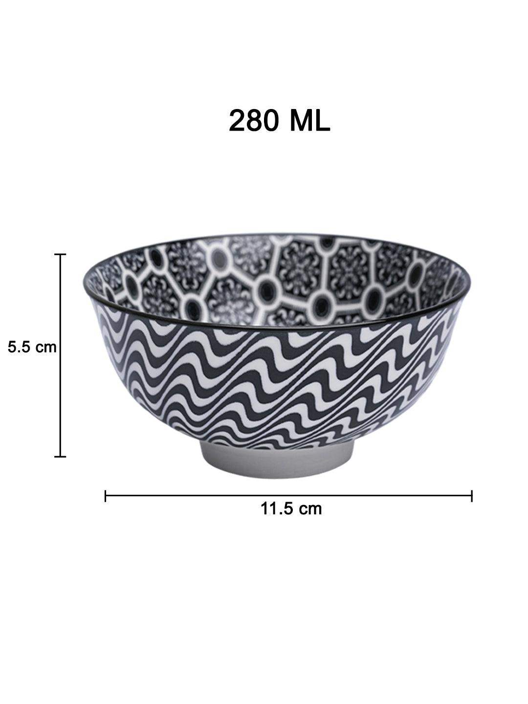 Floral Bowl Set Of 4 (280Ml) - MARKET99