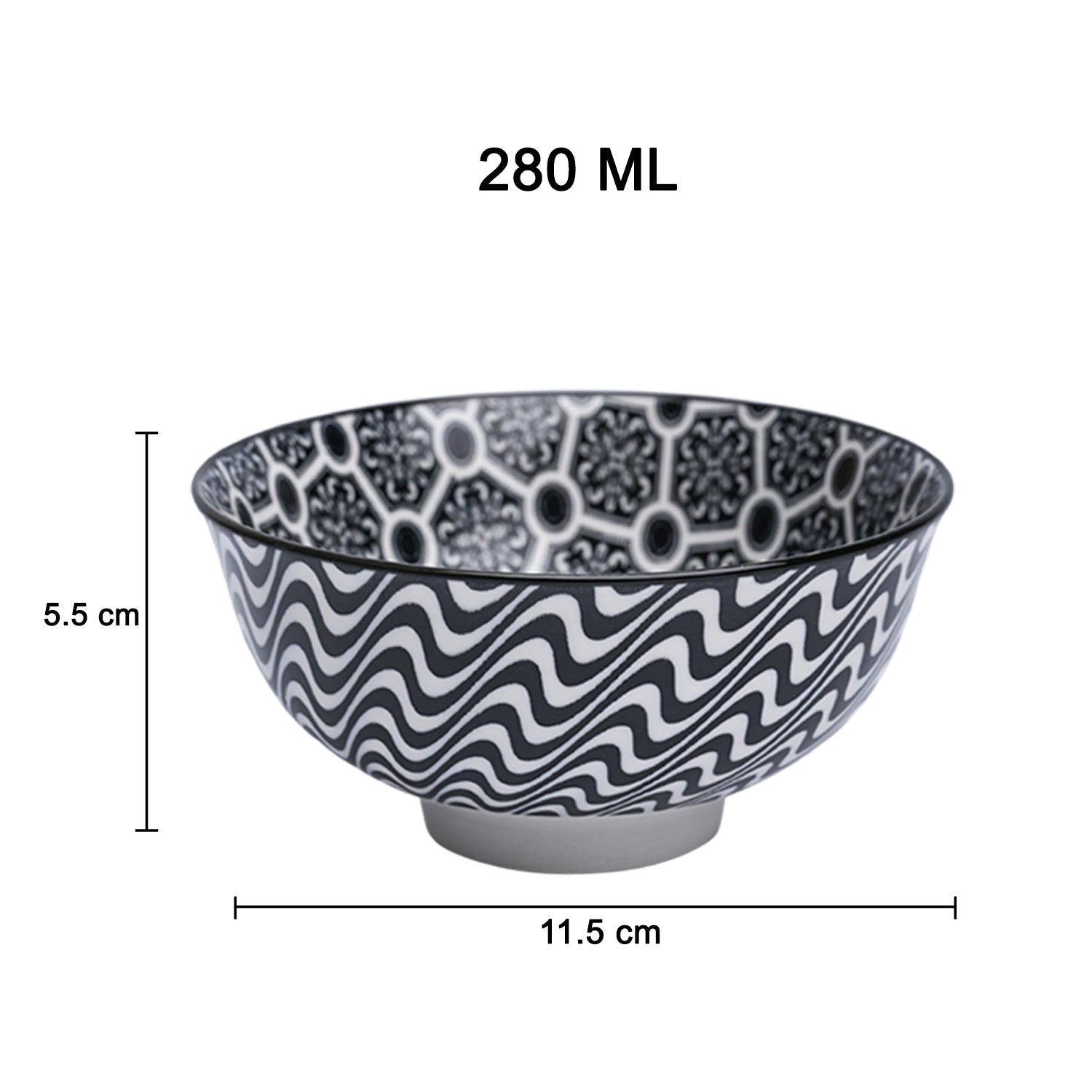 Floral Bowl Set Of 4 (280Ml)
