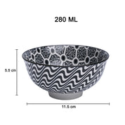 Floral Bowl Set Of 4 (280Ml)