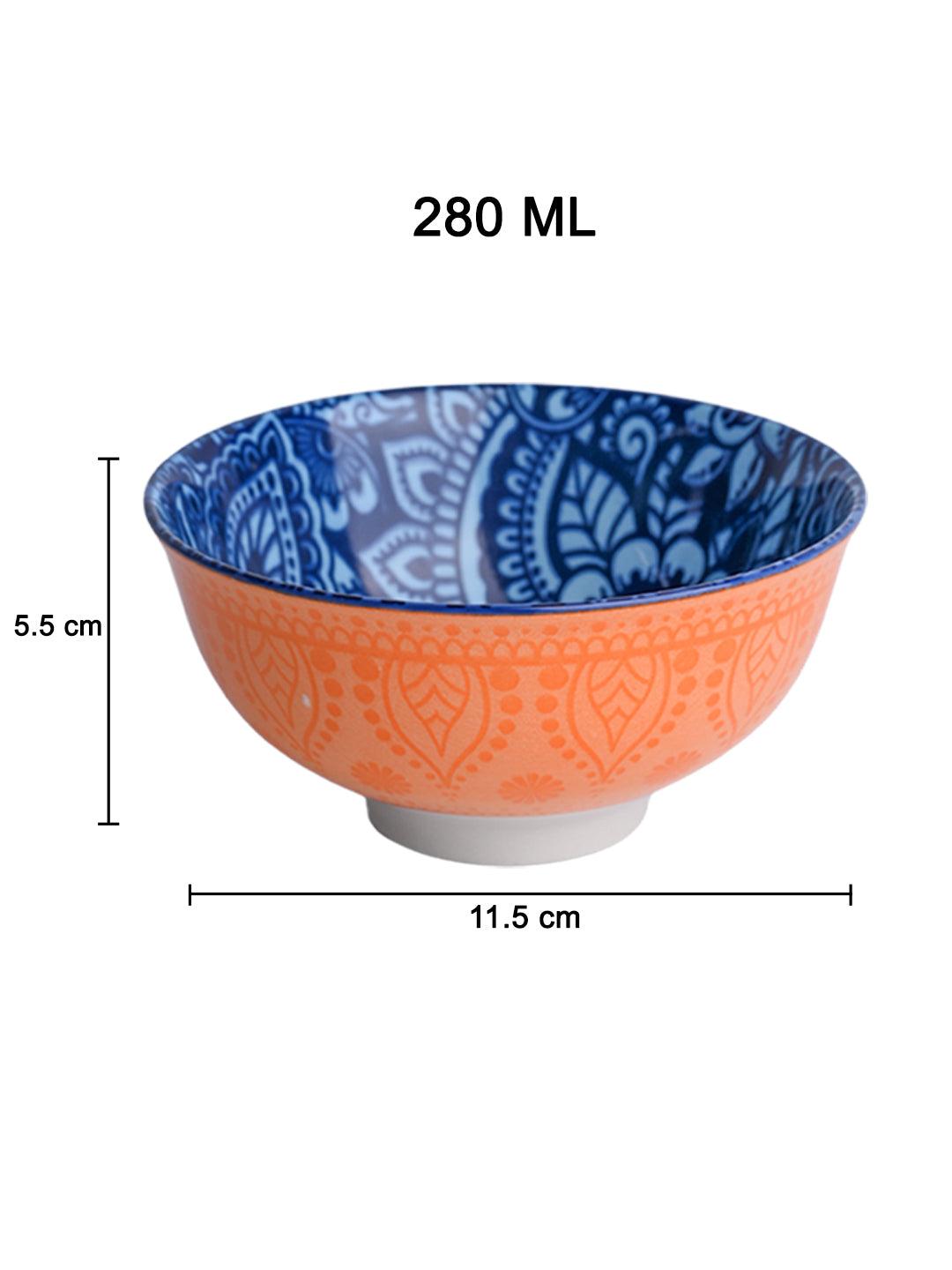 Floral Bowl Set Of 4 (280Ml) - MARKET99