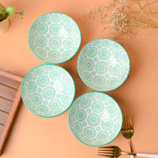 Floral Bowl Set Of 4 (280Ml)