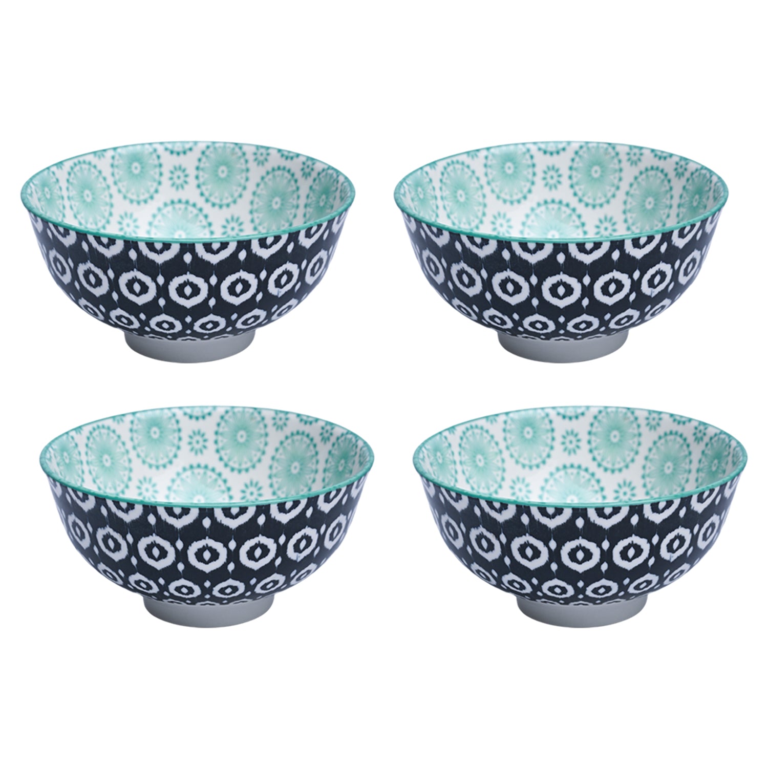 Floral Bowl Set Of 4 (280Ml)