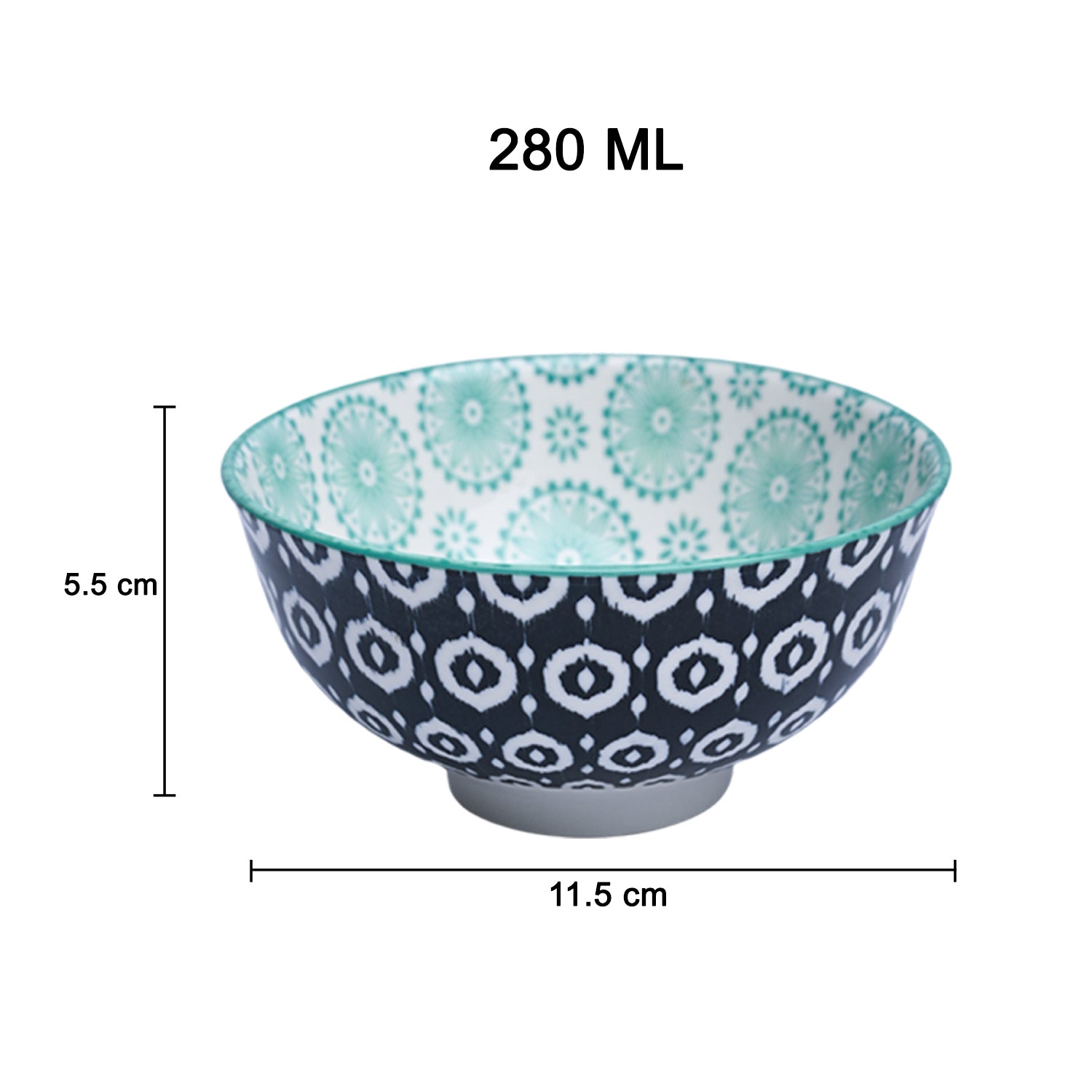 Floral Bowl Set Of 4 (280Ml)