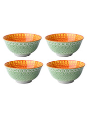 Floral Bowl Set Of 4 (280Ml) - MARKET99