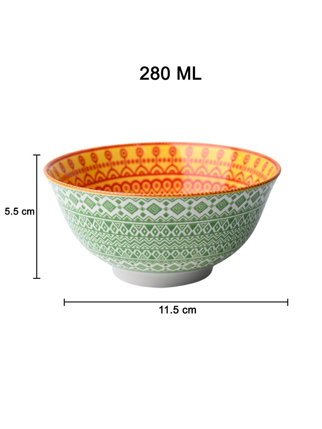 Floral Bowl Set Of 4 (280Ml) - MARKET99