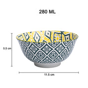 Geomatry Bowl Set Of 4 (280Ml)