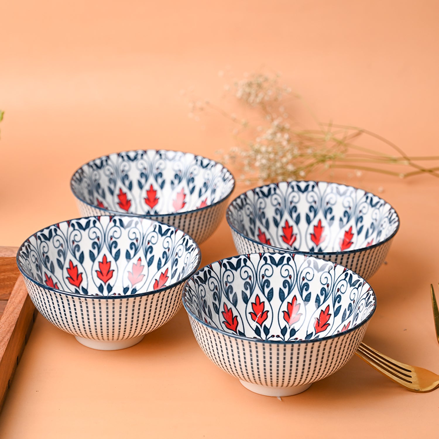 Geomatry Bowl Set Of 4 (280Ml)