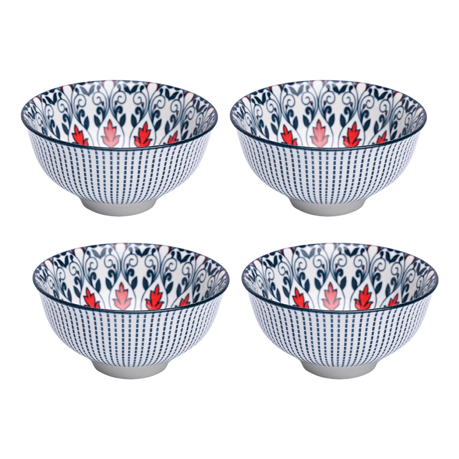 Geomatry Bowl Set Of 4 (280Ml)