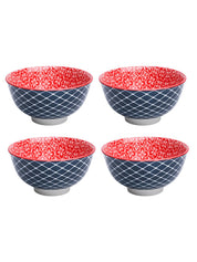 Floral Bowl Set Of 4 (280Ml) - MARKET99