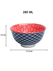 Floral Bowl Set Of 4 (280Ml) - MARKET99