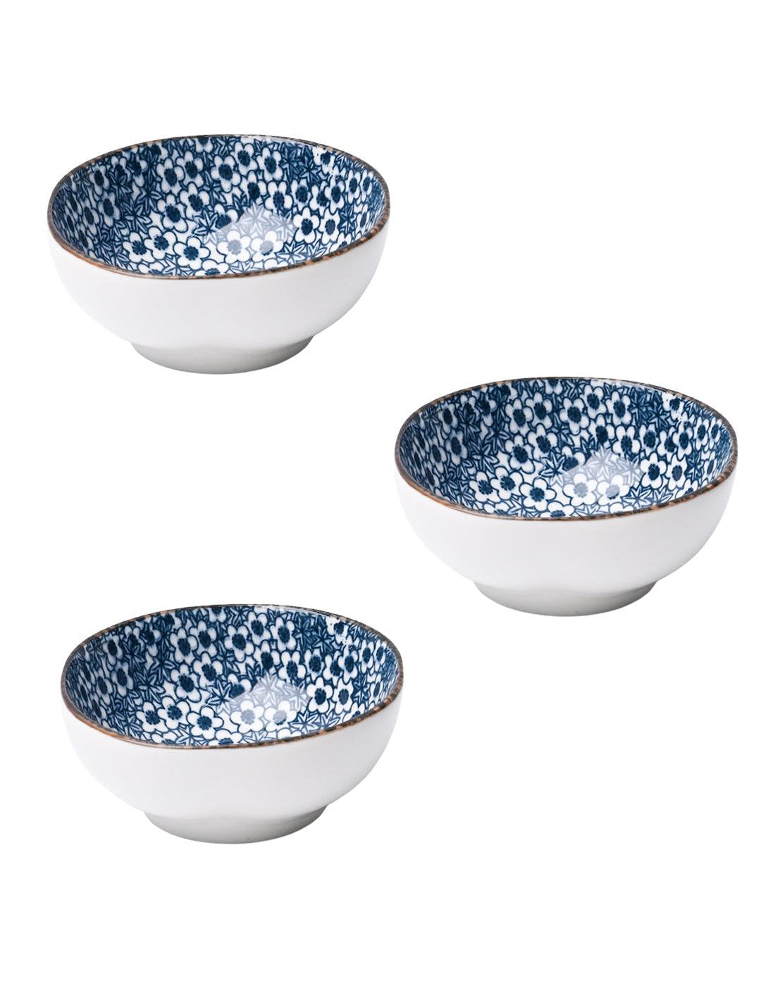 100Ml Blue Bowl Set Of 3 - MARKET99