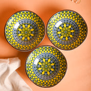 100Ml Yellow Bowl Set Of 3