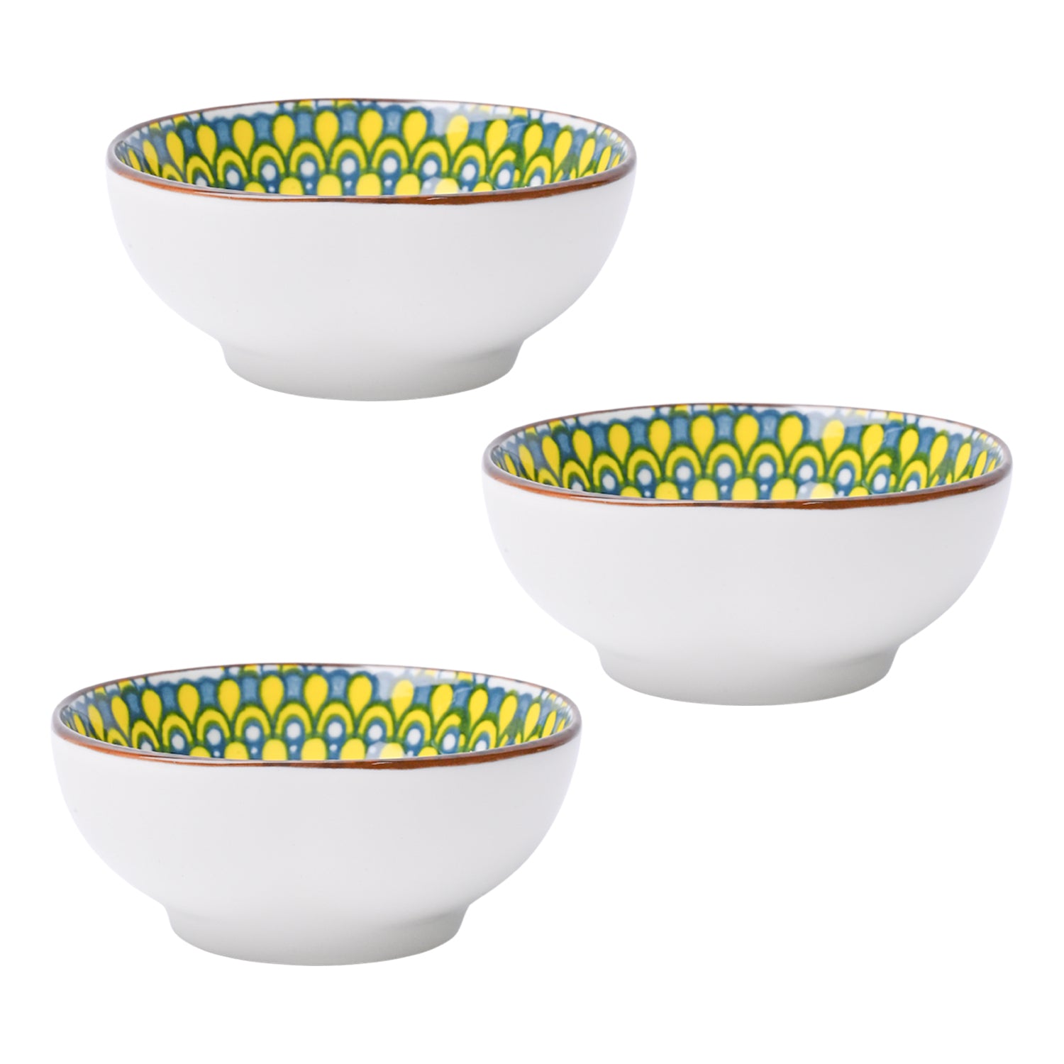 100Ml Yellow Bowl Set Of 3