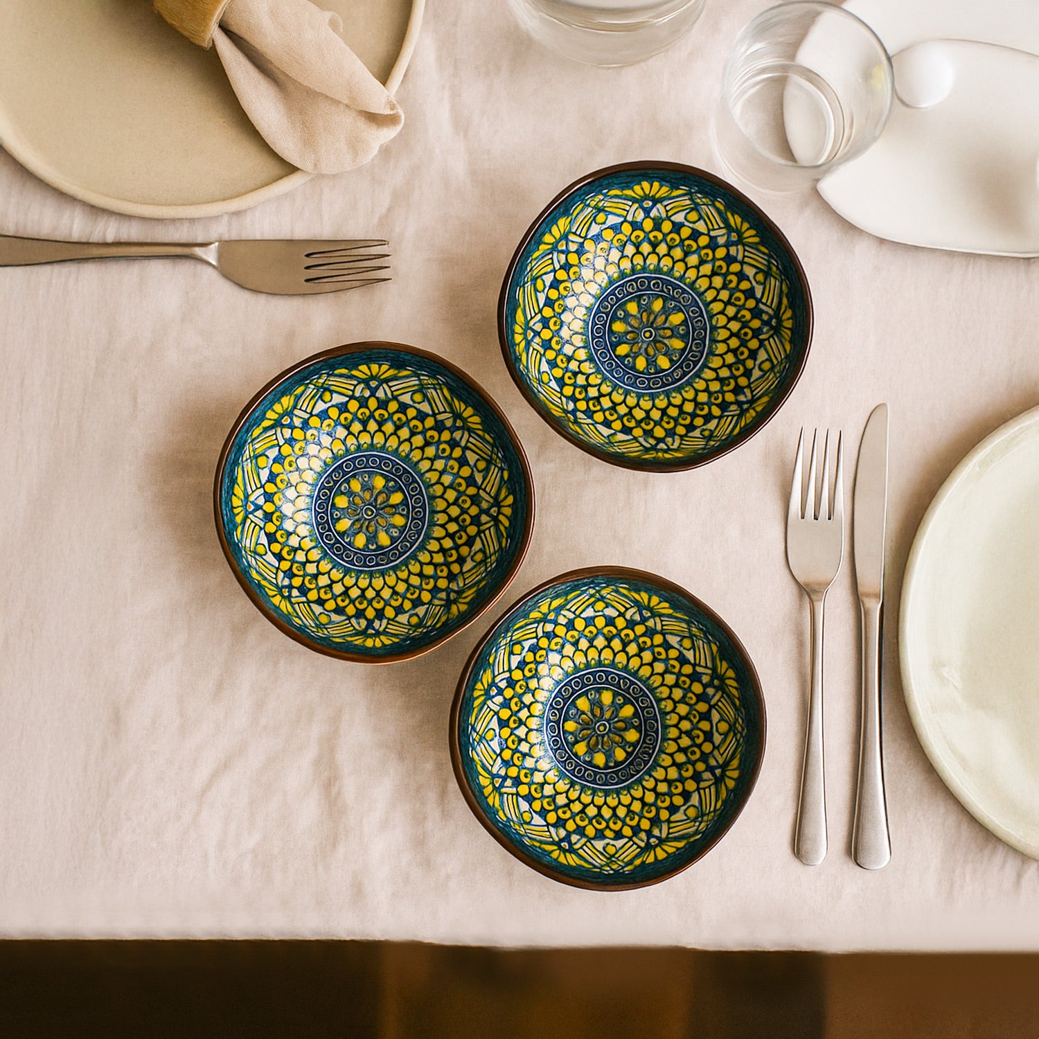 100Ml Yellow Bowl Set Of 3