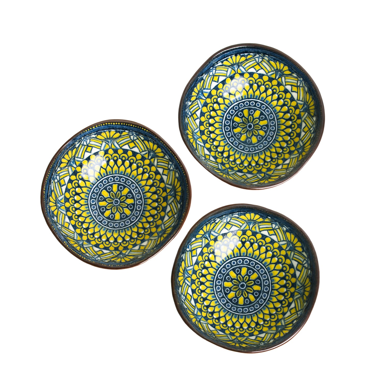 100Ml Yellow Bowl Set Of 3