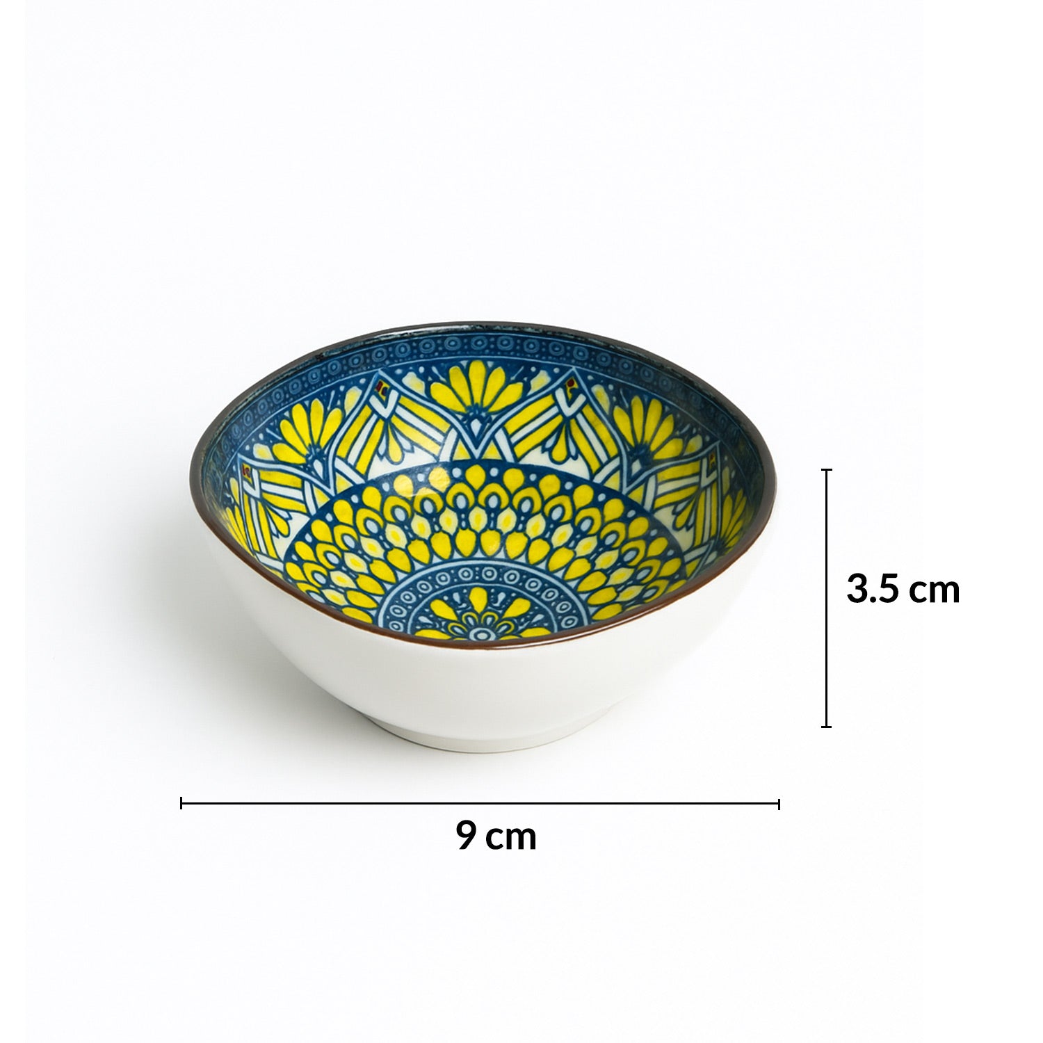 100Ml Yellow Bowl Set Of 3