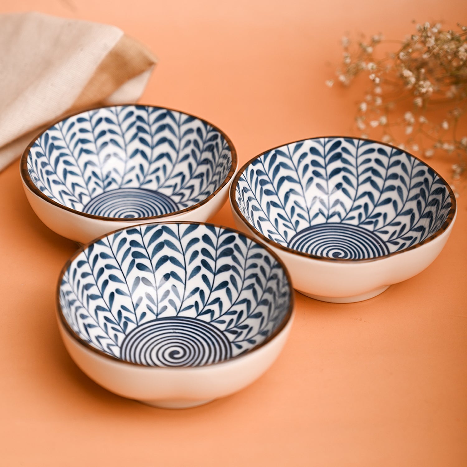 100Ml Blue Bowl Set Of 3