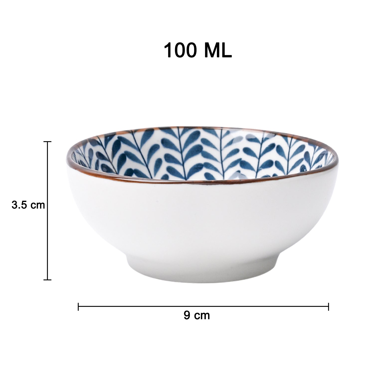 100Ml Blue Bowl Set Of 3