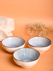 100Ml White Bowl Set Of 3 - MARKET99