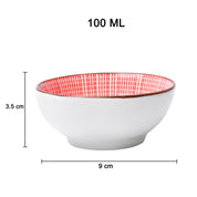 100Ml Red Bowl Set Of 3