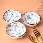 100Ml White Bowl Set Of 3