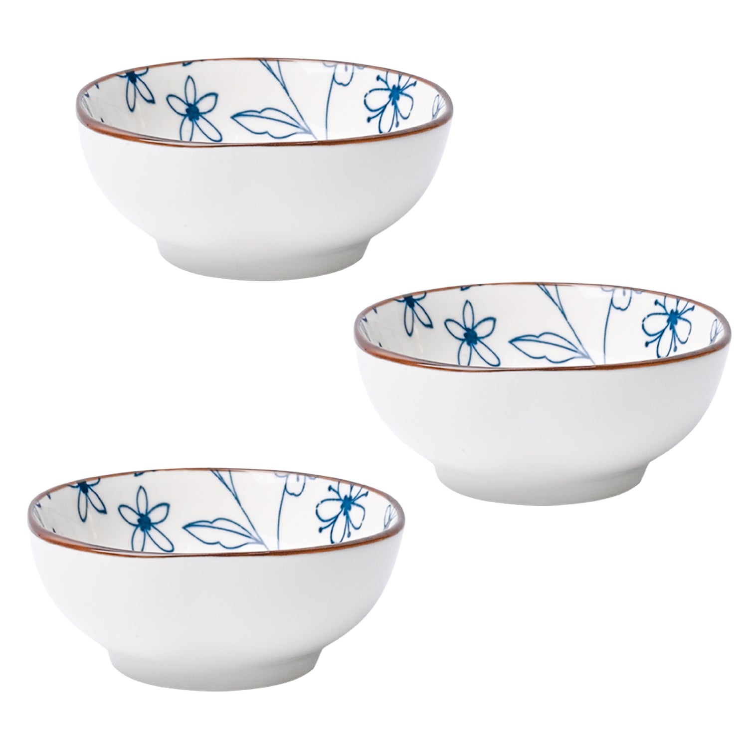 100Ml White Bowl Set Of 3
