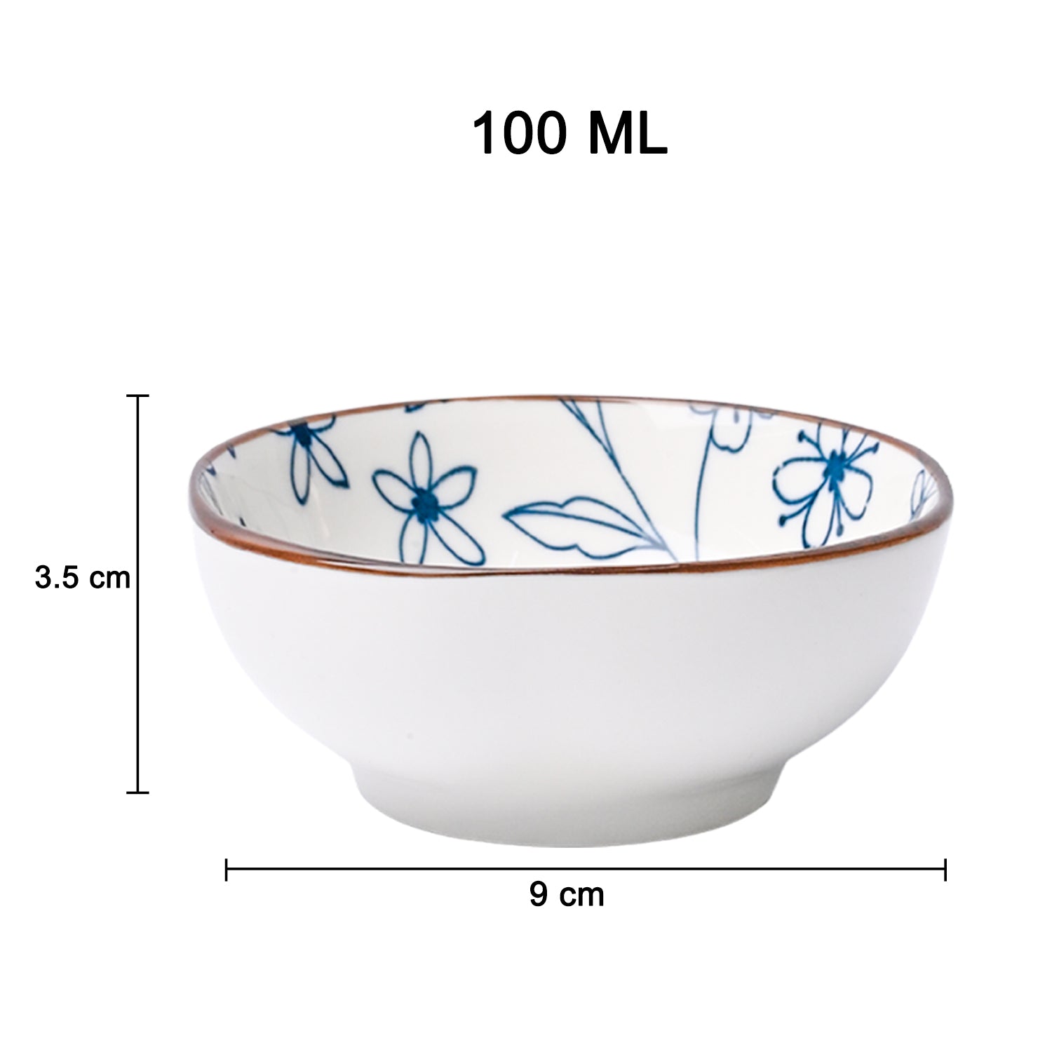 100Ml White Bowl Set Of 3